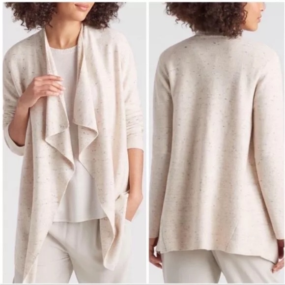Eileen Fisher wool blend open front cardigan Sweater size PS - Picture 3 of 12